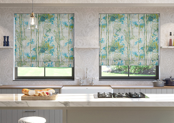 Silver Birch, Larkspur - Twist&Fit Roman Blind - Image 3